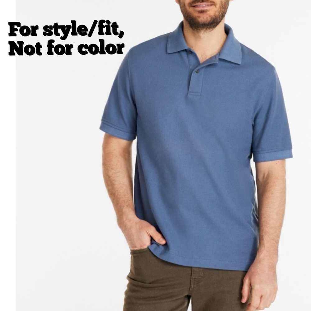 L.L. Bean $45 Brick Red Polo “SUNLIT CORAL” NWOT Men's size Medium - Picture 4 of 6